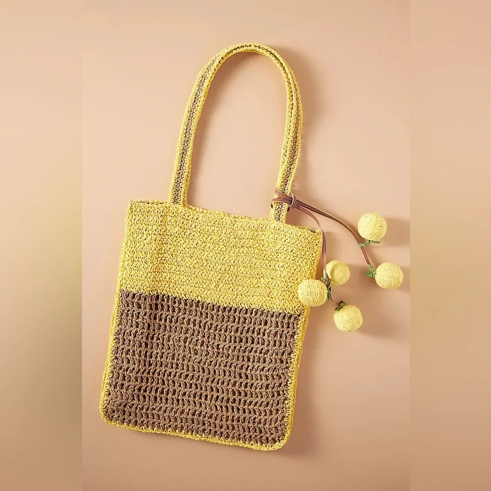Anthropologie Raffia Icon Tote - Picture 4 of 5